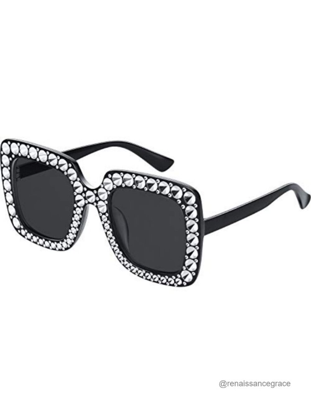 Oversized Retro Disco Sunglasses Women 70s Square Shades UV Protection